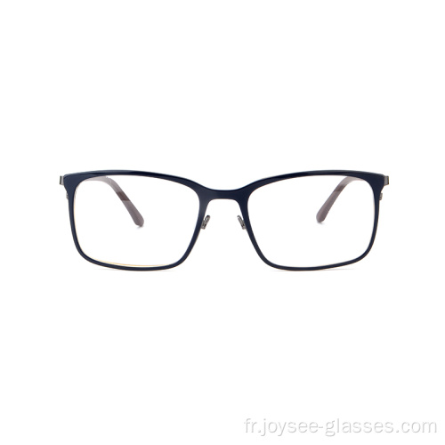 Toutes les formes correspondent à des lunettes de verres en métal à double couleur rectangle